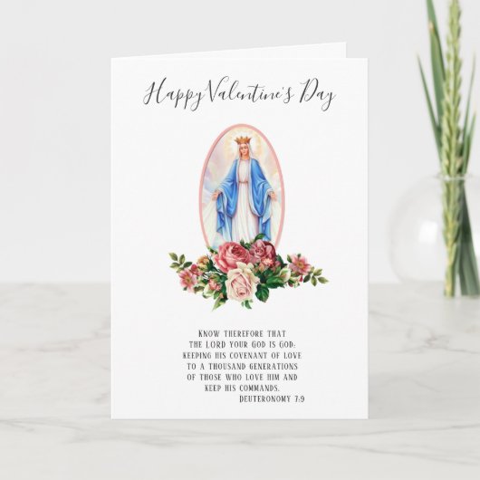 religiös | Valentinstag | Jungfrau Mary Karte (Vorderseite)