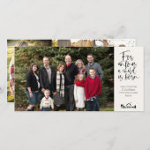 Religiöse 4 Foto Weihnachtskarte KJV Verse Ankündigung (Vorne/Hinten)