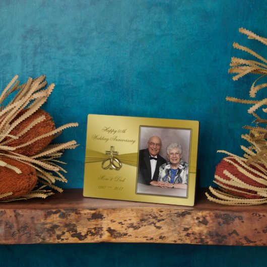Religiöse 50. Goldene Hochzeitsplatz Fotoplatte (Seite)