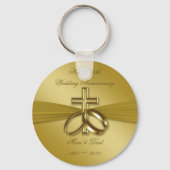 Religiöse 50. Hochzeitstag-Jubiläumskette Schlüsselanhänger (Vorderseite)