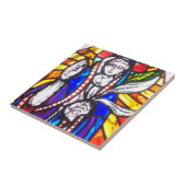 Religiöse Abbildung des beschädigten Glasfensters Fliese (Seite)