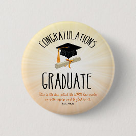 Religiöse Abschluss Gold Sternexplosion mit Black  Button