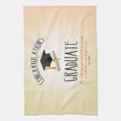 Religiöse Abschluss Gold Sternexplosion mit Black  Geschirrtuch (Vertikal)