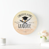 Religiöse Abschluss Gold Sternexplosion mit Black  Große Wanduhr (Zuhause)