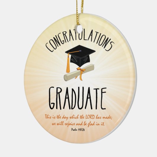 Religiöse Abschluss Gold Sternexplosion mit Black  Keramik Ornament (Links)