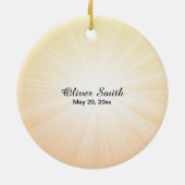 Religiöse Abschluss Gold Sternexplosion mit Black  Keramik Ornament (Hinten)