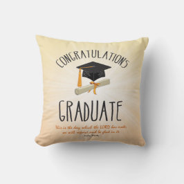 Religiöse Abschluss Gold Sternexplosion mit Black  Kissen