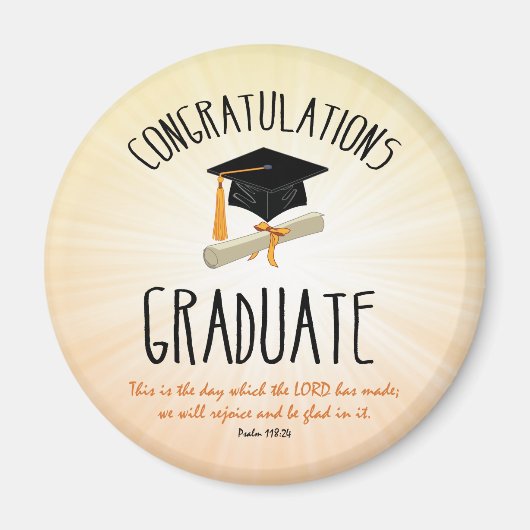 Religiöse Abschluss Gold Sternexplosion mit Black  Magnet (Vorne)