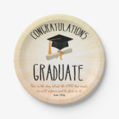 Religiöse Abschluss Gold Sternexplosion mit Black Pappteller (Vorderseite)