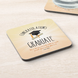 Religiöse Abschluss Gold Sternexplosion mit Black  Untersetzer