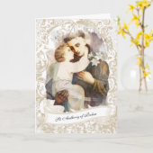 Religiöse Anthony of Padua Child Jesus Card Karte (Gelbe Blume)