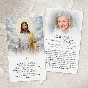 Religiöse Ave Maria Gebets Jesus Trauerkarte