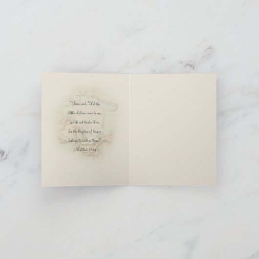 Religiöse Babydusche Danke Vintag (Innenseite)