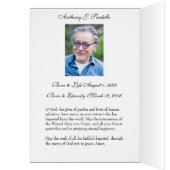 Religiöse Beerdigung Beileid Heilige Karte Vielen  (Innen (Links))