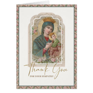 Religiöse Beerdigung Beileid Jungfrau Mary Danke