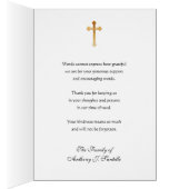 Religiöse Beerdigung Beileid Jungfrau Mary Danke (Innen (Rechts))