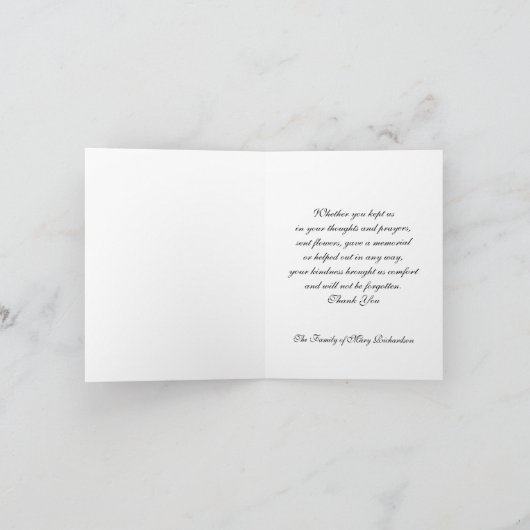 Religiöse Beerdigung Dankeschön Note Card - Kerze Dankeskarte (Innenseite)