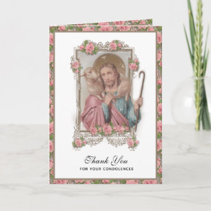 Religiöse Beerdigung Jesus Beileidsgebet Dankeschö Dankeskarte
