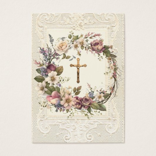 Religiöse Beerdigung Kruzifix Blumenreath (Vorderseite)