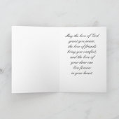 Religiöse Beileids-Karte mit liebevollen Wörtern Karte (Innenseite)