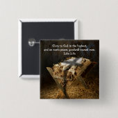 Religiöse benutzerdefinierte Weihnachtsschaltfläch Button (Vorne & Hinten)