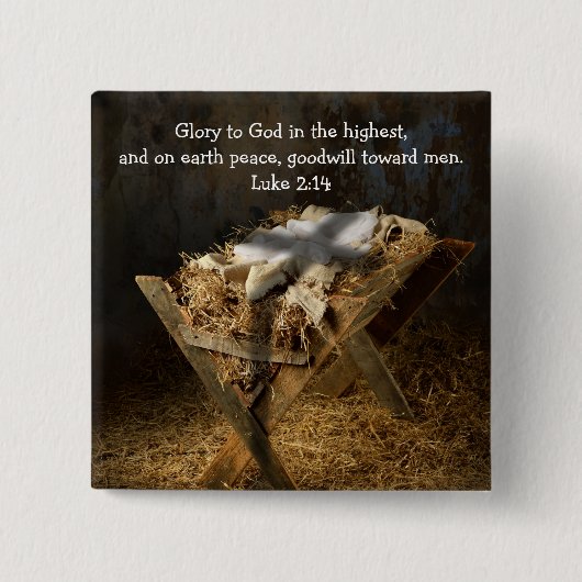 Religiöse benutzerdefinierte Weihnachtsschaltfläch Button (Vorderseite)