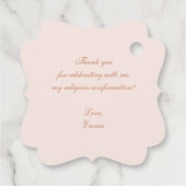 Religiöse Bestätigung Girl Pink Cross in Wappen Geschenkanhänger (Rückseite)