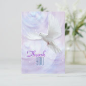 Religiöse Bestätigungstaube danken Ihnen 2 Dankeskarte (Stehend Vorderseite)