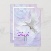 Religiöse Bestätigungstaube danken Ihnen 2 Dankeskarte (Vorne/Hinten)