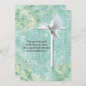 Religiöse Bestätigungstaube Einladung (Vorne/Hinten)