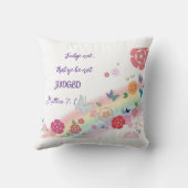 Religiöse Bibel Verse, farbenfrohe Blume Schmetter Kissen (Rückseite)