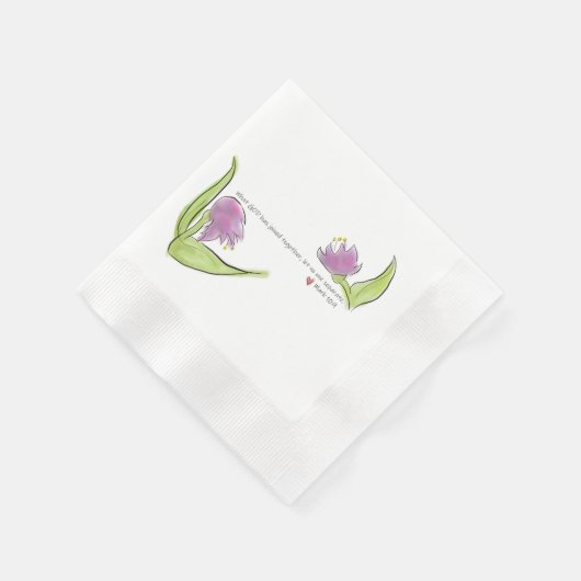 Religiöse Bibel Verse und Blume Serviette (Ecke)