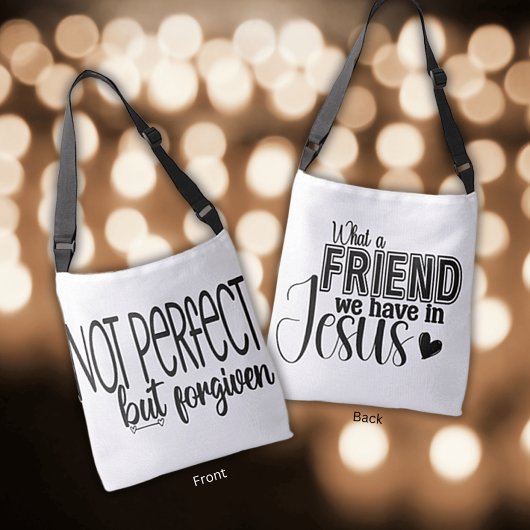 Religiöse Black & White Tote Tasche