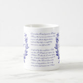 Religiöse blaue Memorare katholische Gebet Fiat Kaffeetasse (Mittel)