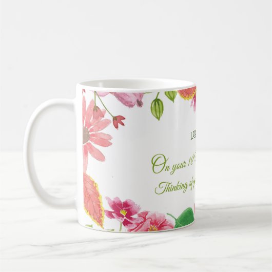 Religiöse Blume zum 10. Hochzeitstag Kaffeetasse (Links)