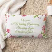 Religiöse Blume zum 15. Hochzeitstag Lendenkissen (Decke)