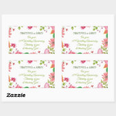 Religiöse Blume zum 20. Hochzeitstag Rechteckiger Aufkleber (Blatt)