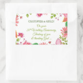 Religiöse Blume zum 20. Hochzeitstag Rechteckiger Aufkleber (Tasche)