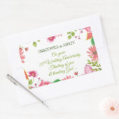 Religiöse Blume zum 20. Hochzeitstag Rechteckiger Aufkleber (Umschlag)