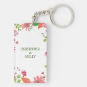 Religiöse Blume zum 20. Hochzeitstag Schlüsselanhänger (Rückseite)