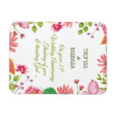 Religiöse Blume zum 25. Hochzeitstag Magnet (Horizontal)