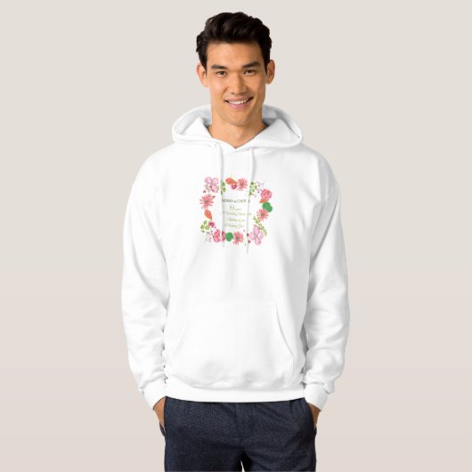 Religiöse Blume zum 30. Hochzeitstag Hoodie (Vorne ganz)