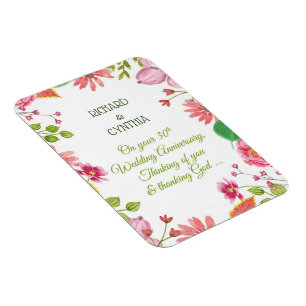 Religiöse Blume zum 30. Hochzeitstag Magnet