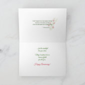 Religiöse Blume zum 35. Hochzeitstag Karte (Innenseite)