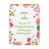 Religiöse Blume zum 35. Hochzeitstag Magnet (Vertikal)