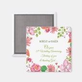 Religiöse Blume zum 35. Hochzeitstag Magnet (Vorderseite/Rückseite)