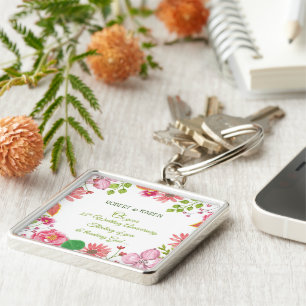 Religiöse Blume zum 35. Hochzeitstag Schlüsselanhänger