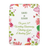 Religiöse Blume zum 50. Hochzeitstag Magnet (Vertikal)