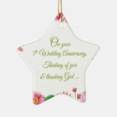 Religiöse Blume zum 5. Hochzeitstag Keramik Ornament (Rechts)