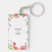 Religiöse Blume zum 60. Hochzeitstag Schlüsselanhänger (Rückseite)